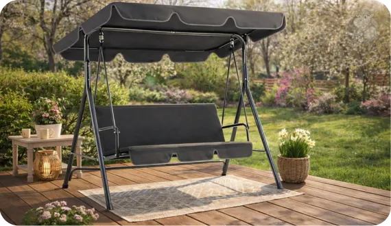 Huśtawka ogrodowa HIPPER. Cannes do nowoczesnego ogrodu